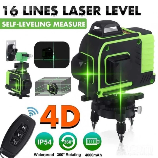 4D Laser Level KraftWorld Germany+2 μπαταρίες+τηλεχειριστήριο+τρίποδο με βάση 