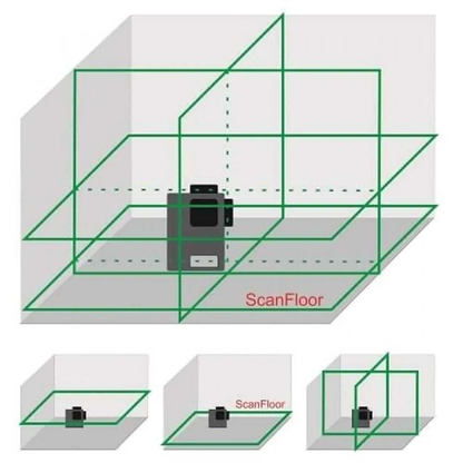 4D Laser Level KraftWorld Germany+2 μπαταρίες+τηλεχειριστήριο+τρίποδο με βάση 